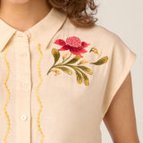 Waratah Embroidered Blouse
