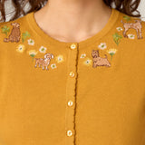 Cute Dogs Embroidered Cardigan
