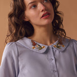 Butterfly Embroidered Blouse