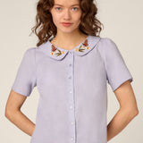 Butterfly Embroidered Blouse