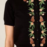 Butterfly Embroidered Cardigan