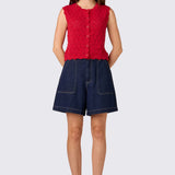 Thea Lacey Knit Vest