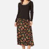 Ada Long Sleeve Lace Trim Top