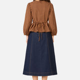 Billie Check Peplum Top
