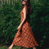 Edwina Check Midi Dress