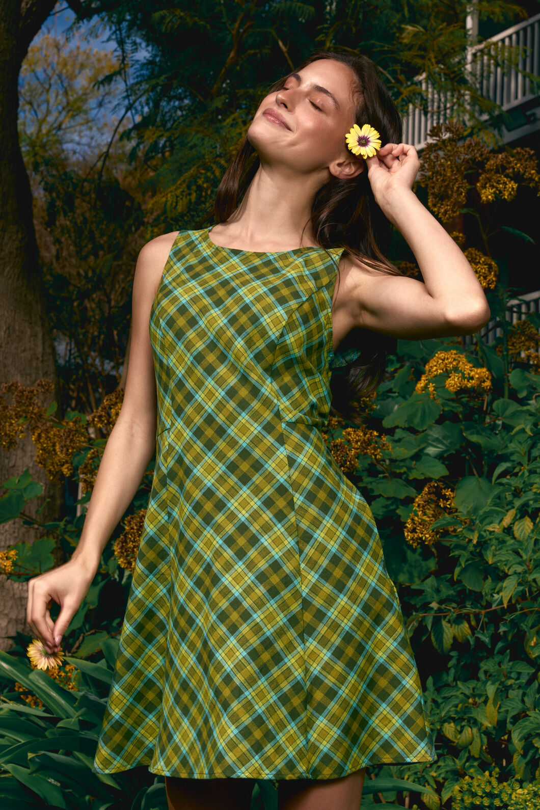 Edwina Check Mini Dress