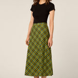 Edwina Check A-Line Midi Skirt