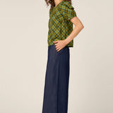 Edwina Check Puff Sleeve Top