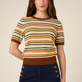 Maeve Striped Knit Top