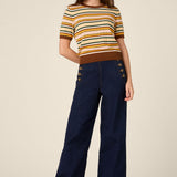Maeve Striped Knit Top