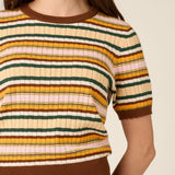 Maeve Striped Knit Top