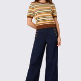 Maeve Striped Knit Top