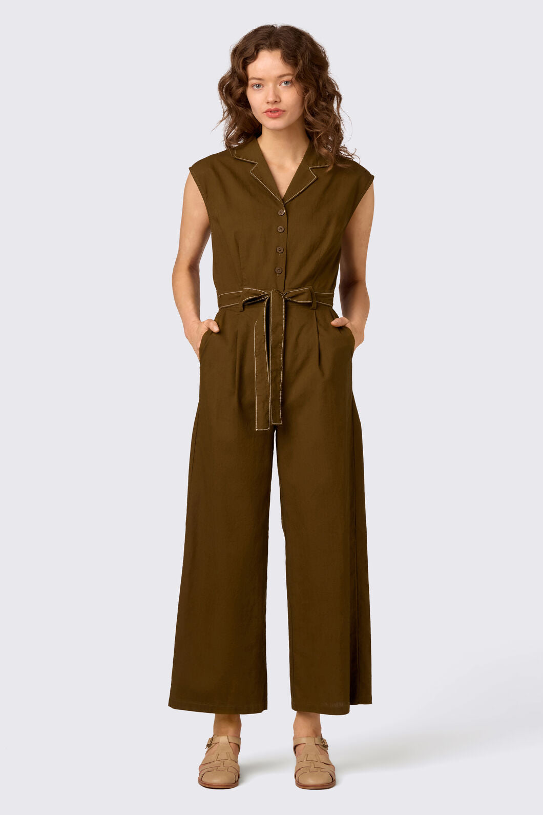 Emma Contrast Stitch Jumpsuit
