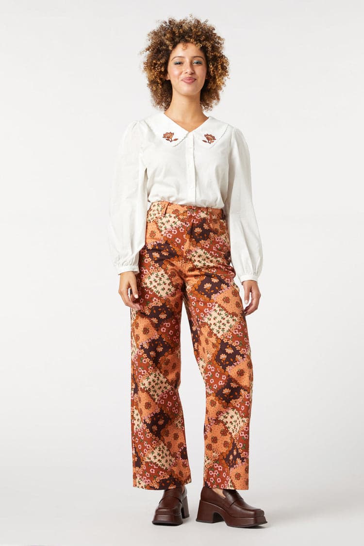 Patchwork Flower Jean