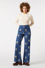 Retro Flora Flare Jean