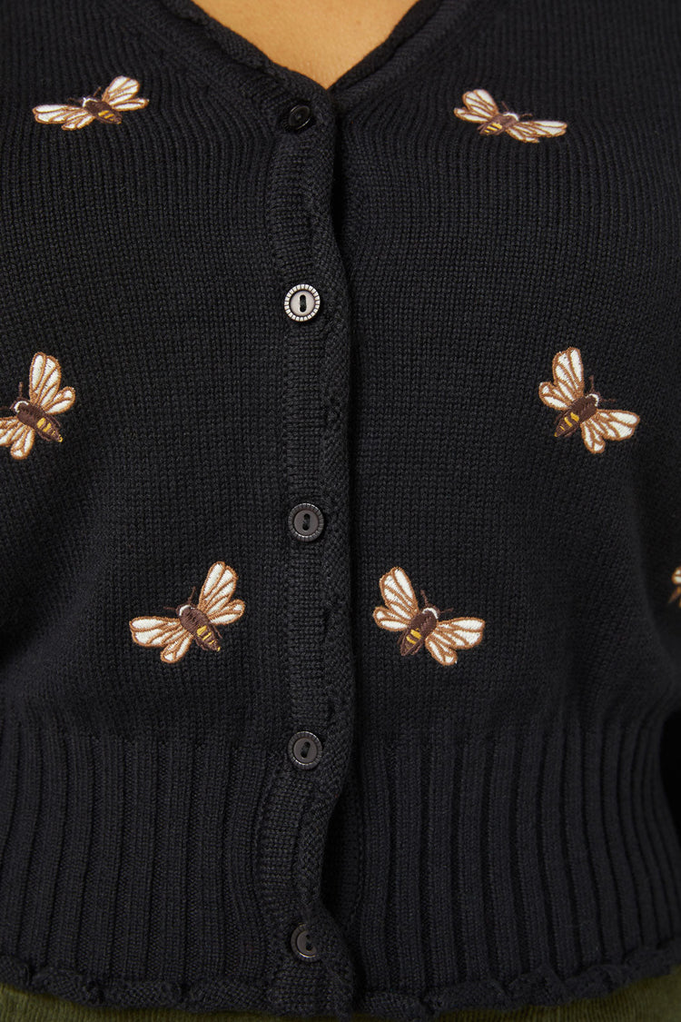 NZ Bee Emb Cardi