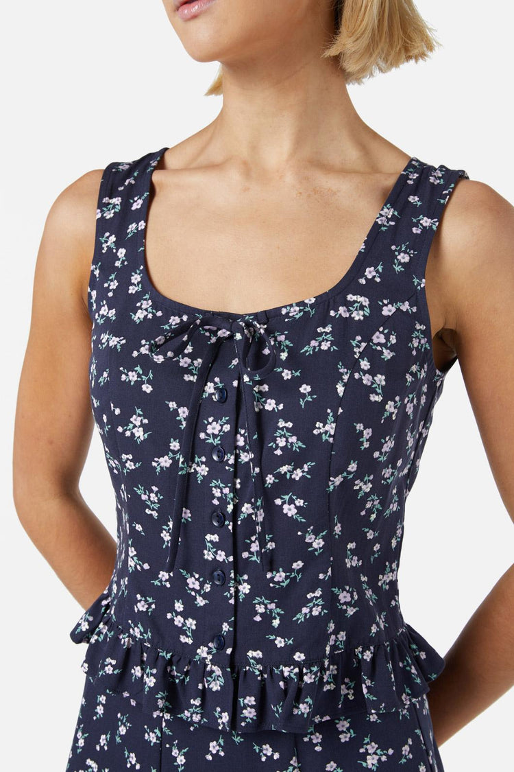 Lila Ditsy Top