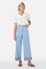 Cherry Embroidered Jean