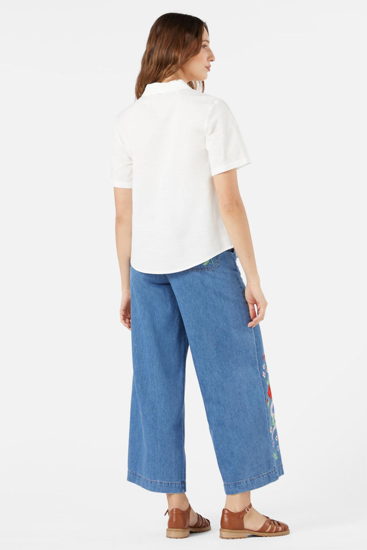 Snake Embroidered Blouse