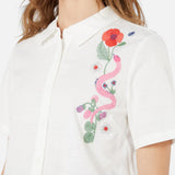 Snake Embroidered Blouse