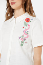 Snake Embroidered Blouse