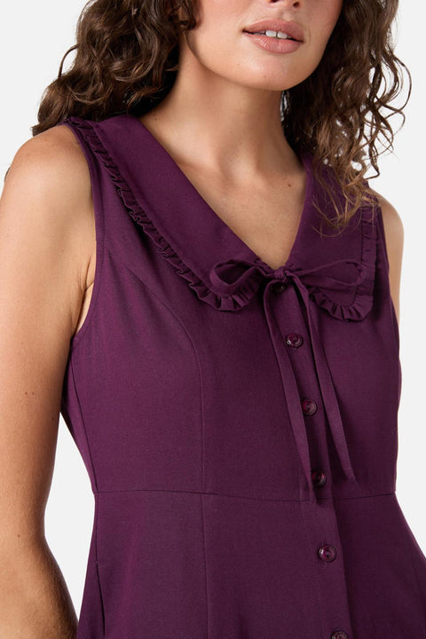 modcloth purple dress Modcloth | Dresses | Modcloth Purple And Black Plaid Sleeveless Bow Collar Dress Size Medium