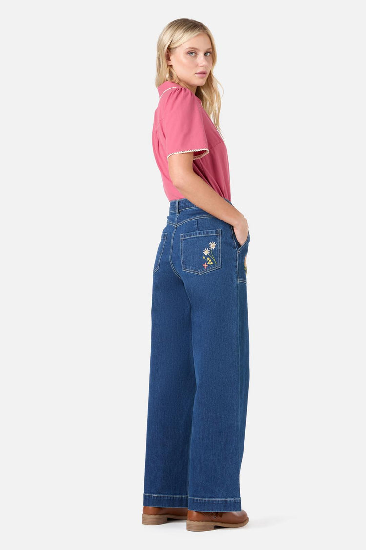 Native Embroidered Denim Jean