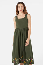 Native Embroidered Midi Dress