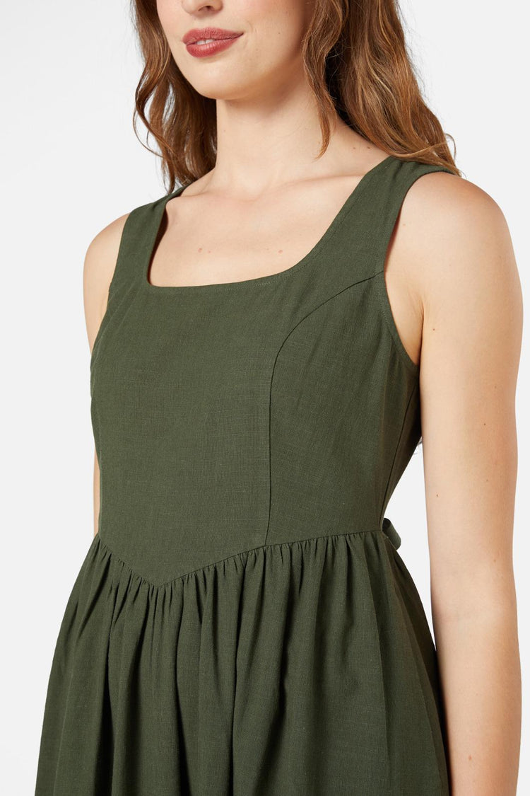 Native Embroidered Midi Dress