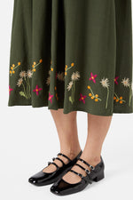 Native Embroidered Midi Dress
