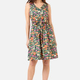 Llama V Neck Sleeveless Dress