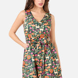 Llama V Neck Sleeveless Dress