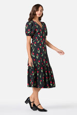 Tulip Midi Wrap Dress