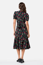 Tulip Midi Wrap Dress