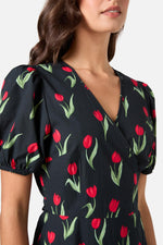 Tulip Midi Wrap Dress