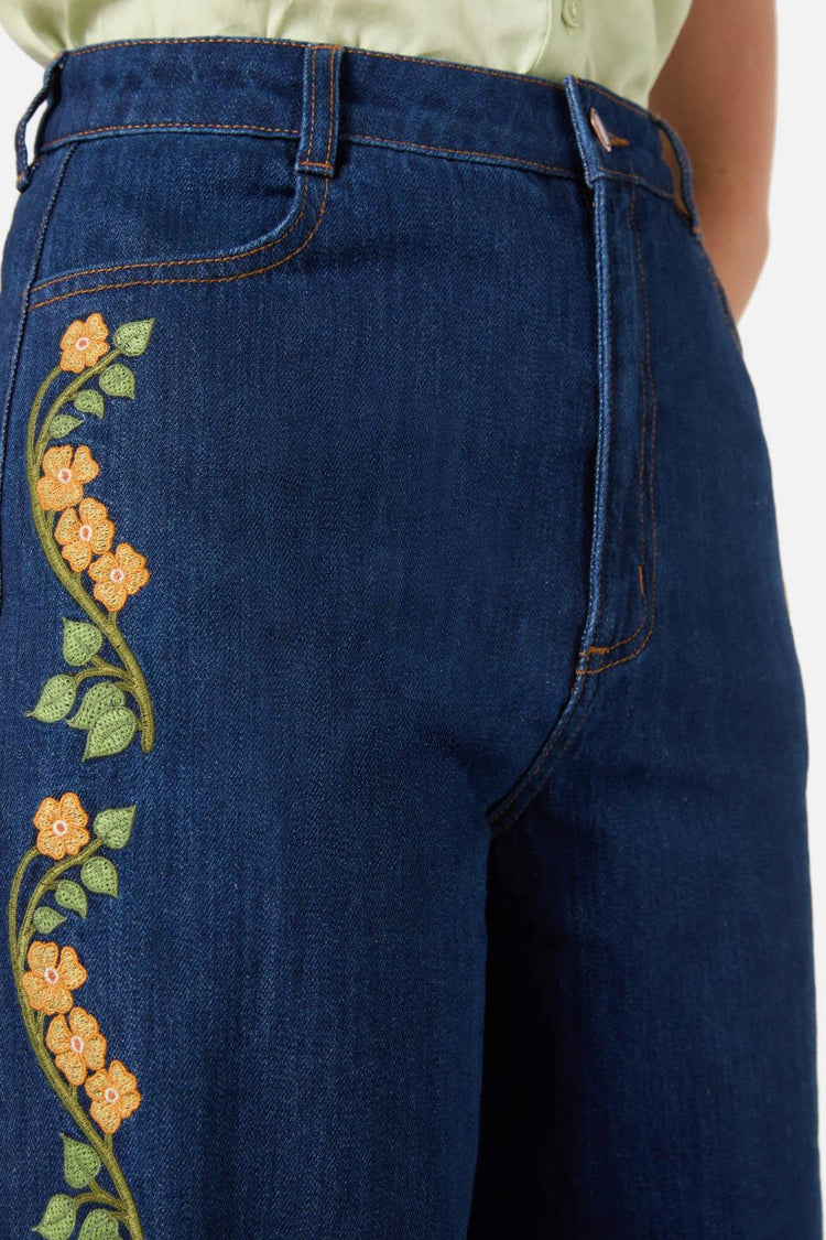 Flower Child Embroidered Jean