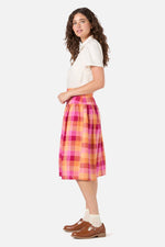 Maxine Check Midi Skirt