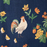 Chickens Print Tapered Cotton Pants