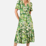 Viva Floral Midi Wrap Dress