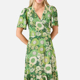 Viva Floral Midi Wrap Dress