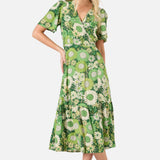Viva Floral Midi Wrap Dress