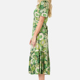 Viva Floral Midi Wrap Dress