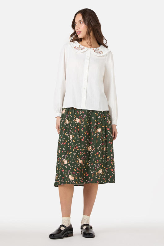 Rabbit Embroidered Blouse