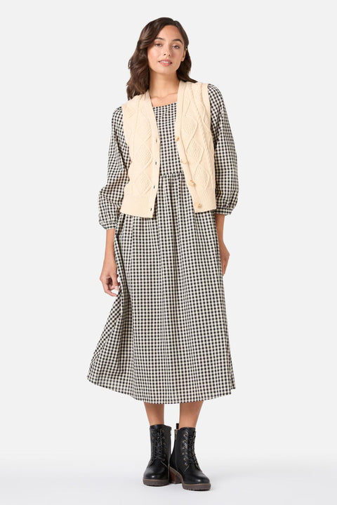 Renae Check Midi Dress