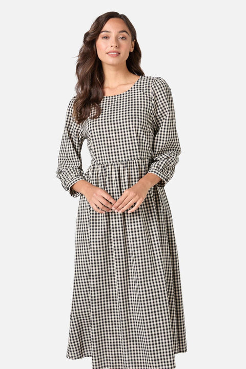 Renae Check Midi Dress