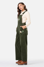 Goose Embroidered Cord Overall