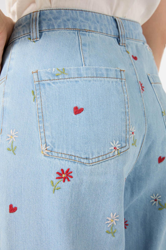 Ditsy Embroidered Jean