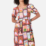 Flower Vases Midi Dress