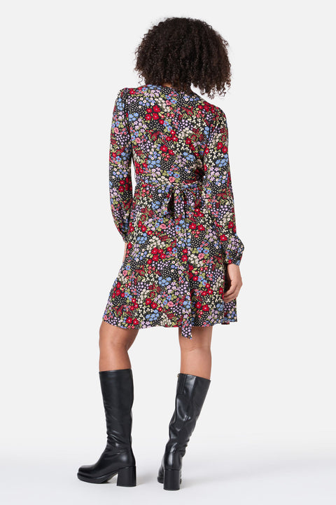 Ada 90's Floral Mini Wrap Dress