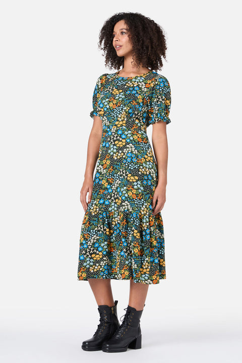 Ada 90's Floral Midi Dress